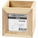 Portapenne in legno chiaro con cornice Creativ Company 10x10x10 cm 57455 (Conf.4)