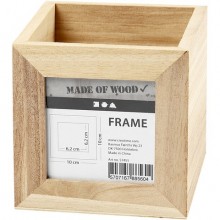 Portapenne in legno chiaro con cornice Creativ Company 10x10x10 cm 57455 (Conf.4)