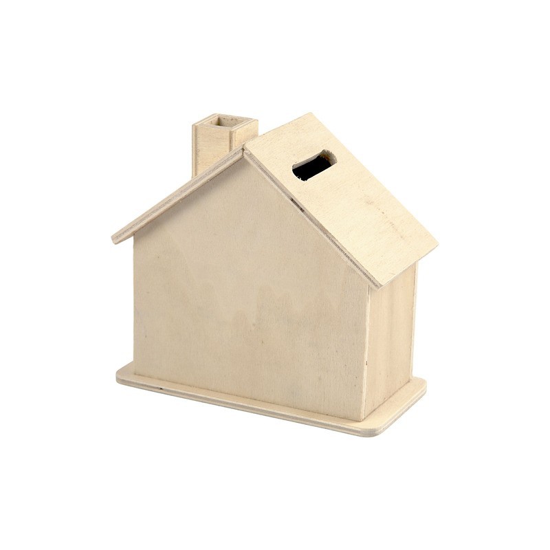 Scatola portasoldi Creativ Company in legno a forma di casetta 10,1x10x5,4 cm 574720
