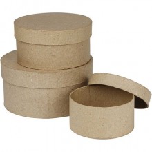 Scatole rotonde in cartapesta Creativ Company di varie misure - conf. 3 pz - 263700 (Conf.3)
