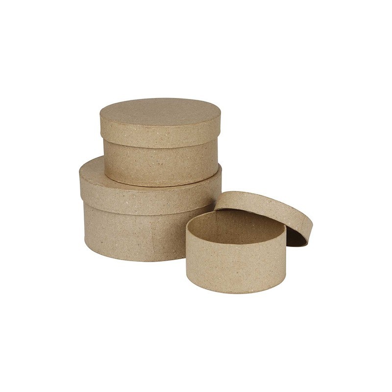Scatole rotonde in cartapesta Creativ Company di varie misure - conf. 3 pz - 263700 (Conf.3)