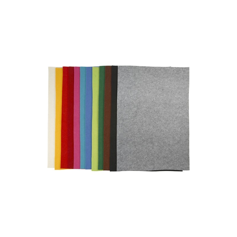Craft Felt, assorted colours, 42x60 cm Creativ Company 42x60 cm 45230