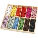 Mini molletta Creativ Company 25 x 3 mm - conf. 12 colori x24 pz colori assortiti - 56449