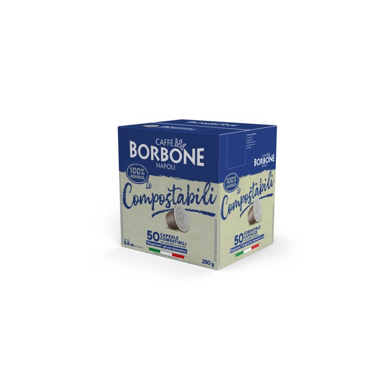 Capsule compatibili e compostabili Nespresso Caffè Borbone 100% arabica - conf. 50 pz - REBARABICACOMP050N
