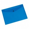 Busta portadocumenti con bottone Q-Connect A5 in PP blu - KF03606 (Conf.12)