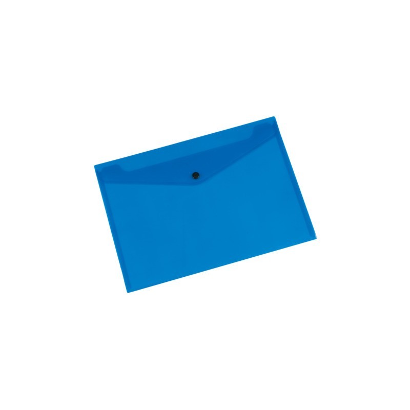 Busta portadocumenti con bottone Q-Connect A5 in PP blu - KF03606 (Conf.12)