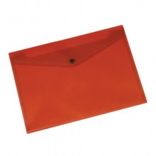 Busta portadocumenti con bottone Q-Connect A5 in PP rosso - KF03605 (Conf.12)