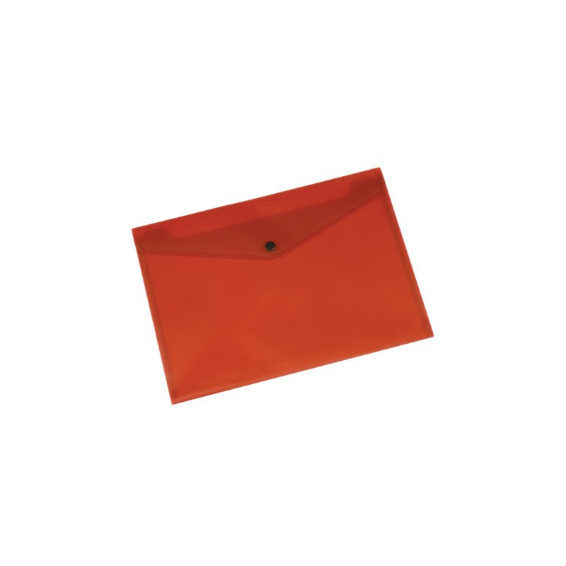 Busta portadocumenti con bottone Q-Connect A5 in PP rosso - KF03605 (Conf.12)