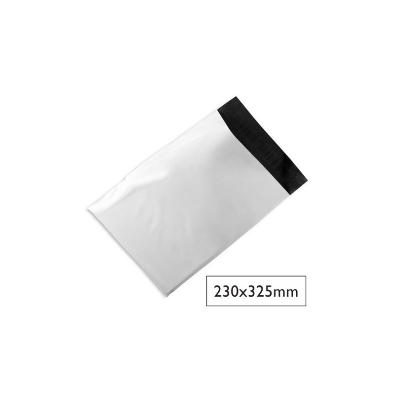 Buste spedizione Q-Connect PE 50 µm - esterno bianco/interno nero - conf. 100 pz - 230x325 mm - KF18957