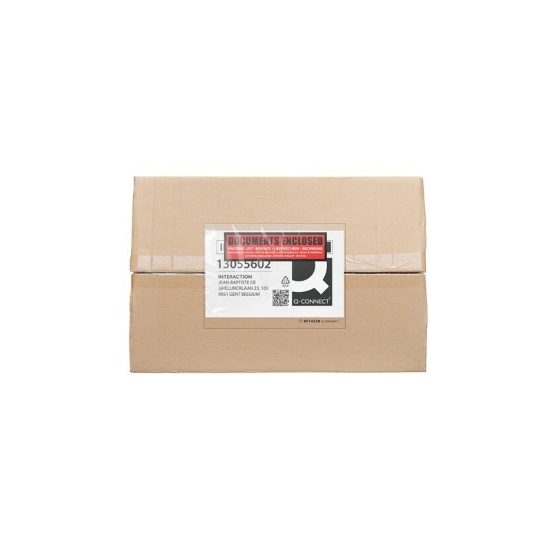Buste adesive sovrapacco Q-Connect con dicitura ''documenti allegati'' - conf. 250 pz - C5 - KF14339