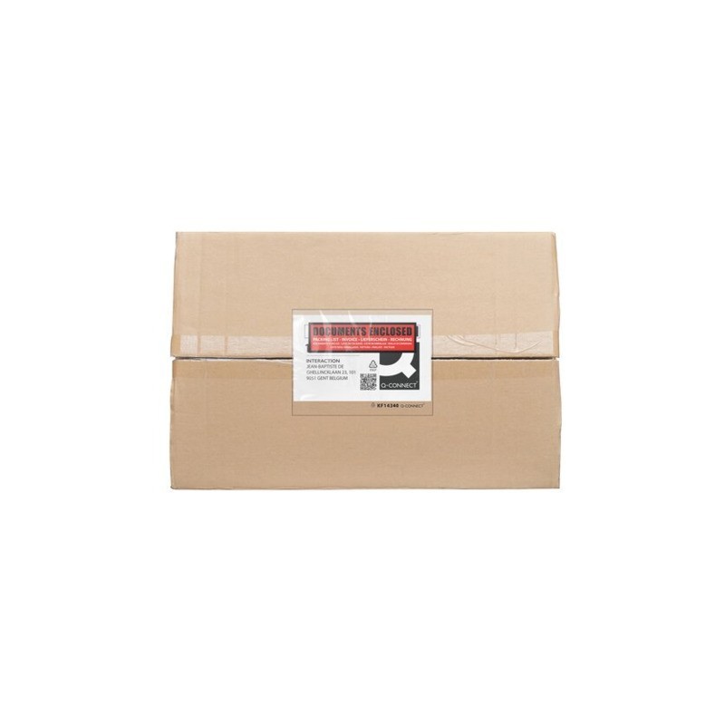 Buste adesive sovrapacco Q-Connect con dicitura ''documenti allegati'' - conf. 250 pz - C6 - KF14340