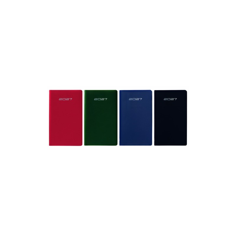 Planning mensile tascabile 2027 PVC Nota Bene Alpha 7x13,5 cm colori assortiti - conf. 20 pezzi - 27-190VQ99