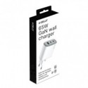 Caricatore da parete Celly GaN 2x USB-C 65W + 1x USB-A 60W - bianco UPTC1USB2USBC65