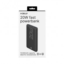 Powerbank compatto Celly PBE EVO 10.000 mAh 2x USB-A + 1x MicroUSB + 1x USB-C - 20W nero - PBPD10000EVOBK
