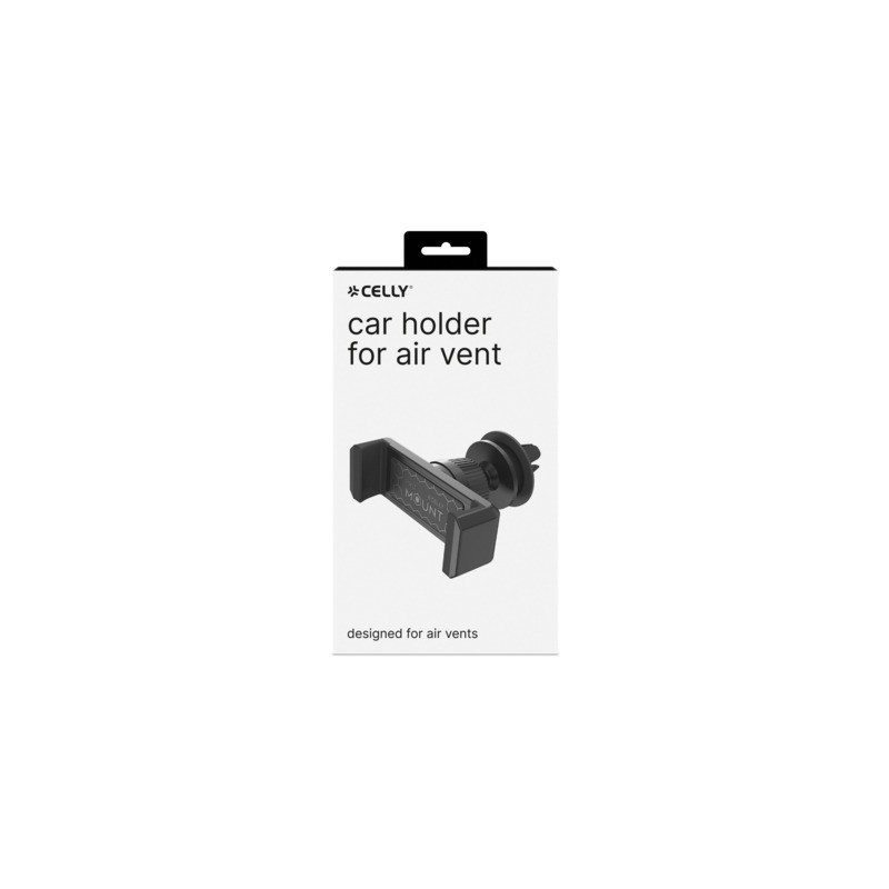 Supporto Smartphone per auto Celly con funzione One-touch nero MOUNTVENTBK