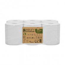 Asciugamani in rotolo Autocut Papernet Simplify a 2 veli - bianco - 130 m - conf. 6 pz - 421584