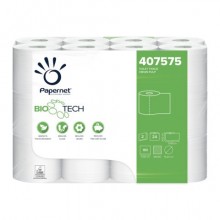 Carta igienica a 2 veli Papernet Bio Tech in pura cellulosa - bianco - conf. 24 pz - 407575