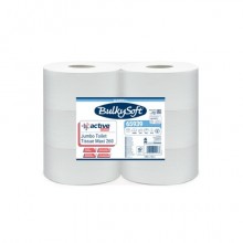 Carta igienica Bulkysoft Active Clean Maxi Jumbo 260 - 2 veli in cellulosa - bianco - conf. 6 pz - 65939.E20