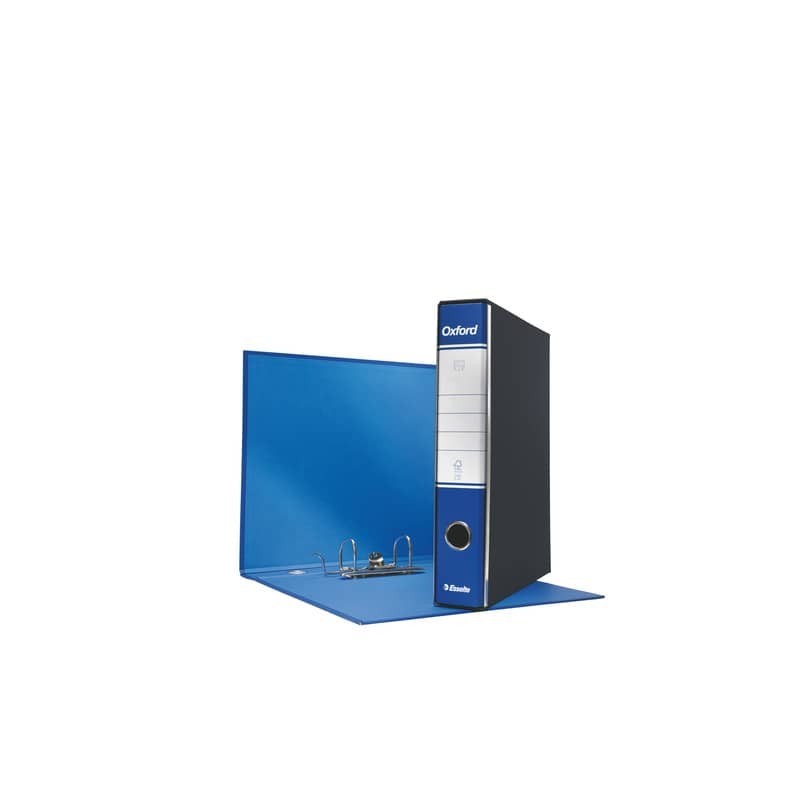 Registratore con custodia Esselte G82 Oxford commerciale 29,5x32 cm - dorso 5 cm blu - 390782050 (Conf.8)