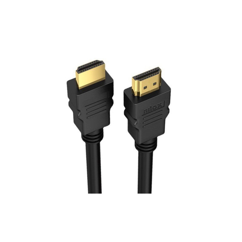 Cavo di collegamento HDMI 1.4 Nilox Tech ad alta velocità 4K 30Hz 10,2 Gbps 2 m nero - NXHDMI-1.4-2R