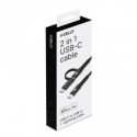Cavo USB-C/USB-C Celly USBC2IN1 in nylon intrecciato con adattatore Lightning 100W - 1 m nero - USBC2IN1BK