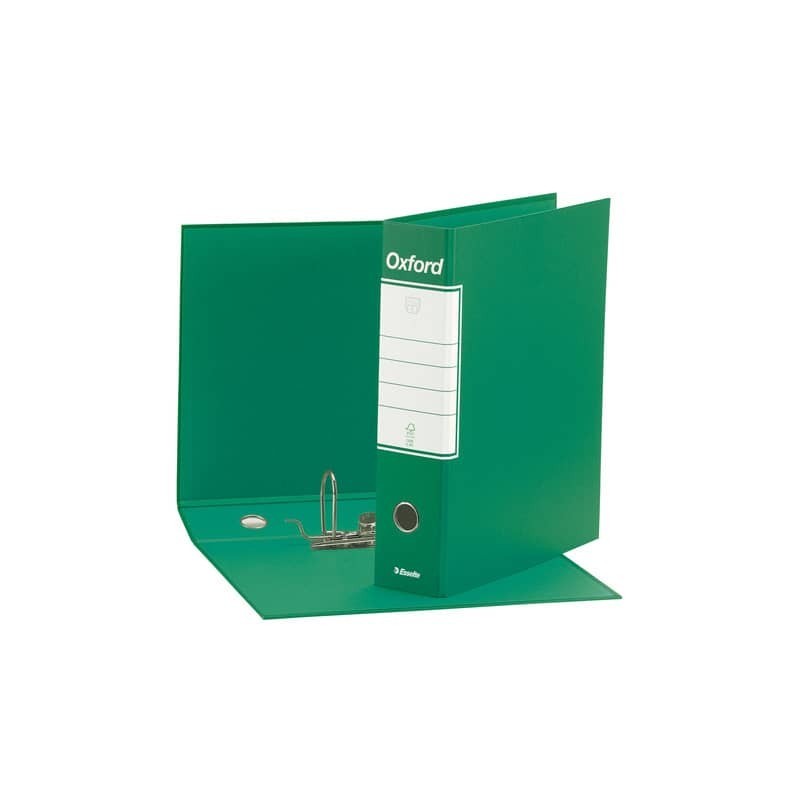 Registratore con custodia Esselte G83 Oxford commerciale 29,5x32 cm - dorso 8 cm verde - 390783180 (Conf.6)