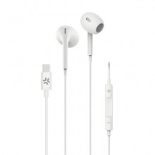 Auricolari a filo in-ear  Celly con connettore USB-C cavo 1,2 m - bianco PC2USBCEARPDROP