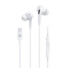 Auricolari stereo in-ear Celly con connettore USB-C - bianco PC2USBCEARPIN