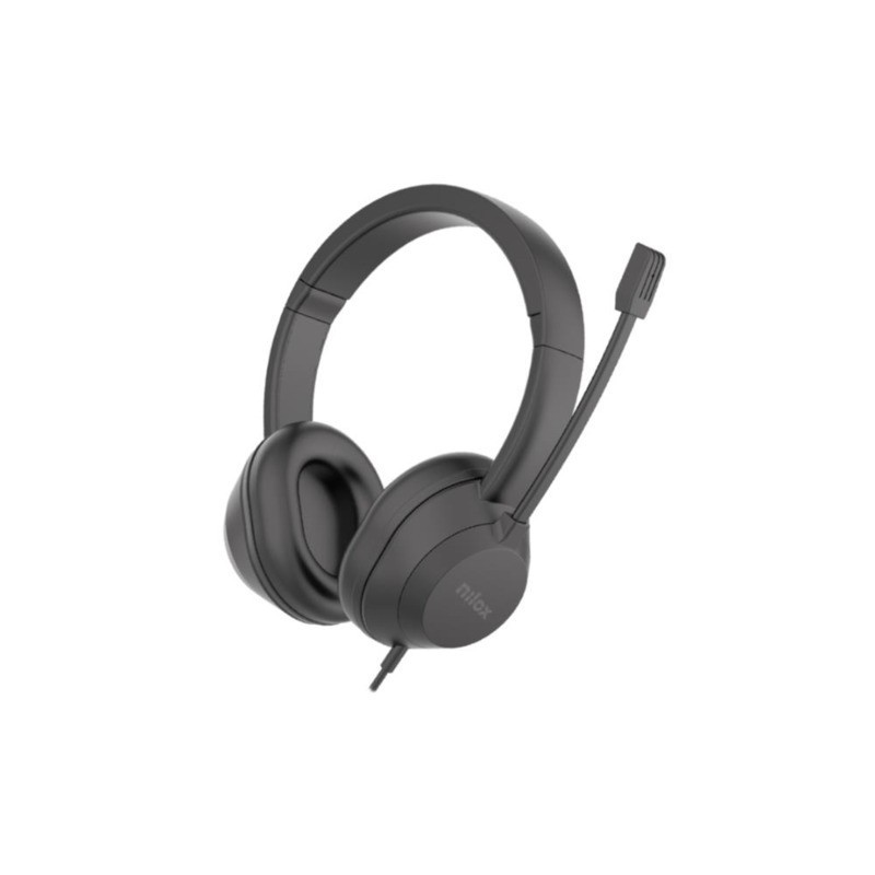 Cuffie con microfono rotante Nilox Tech cavo 1,8 m nero NXAUSB02