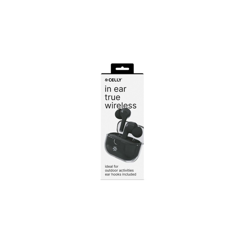 Auricolari True Wireless Celly Clear  - controlli touch - trasparente nero CLEARBK