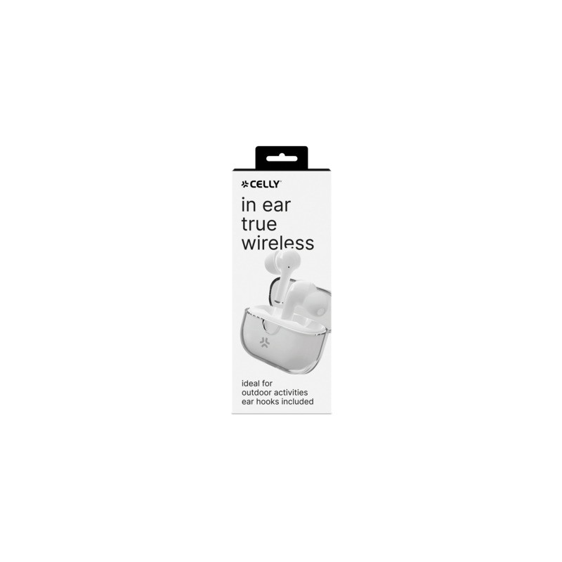 Auricolari True Wireless Celly Clear  - controlli touch - trasparente bianco CLEARWH