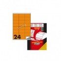 Etichette arancione fluo permanenti Markin Copiatabu A4 - 24 et./ff - 70x36 mm - conf. 100 ff - X210C500F-AR