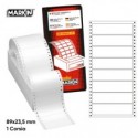 Etichette bianche a modulo continuo Markin 1 corsia 6.000 etichettte - 89x23,5 mm - conf. 500 ff - X200S604