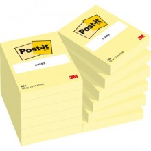 Foglietti riposizionabili classici Post-it® Notes 51x76 mm 100 ff Giallo Canary™  conf. da 12 - 656