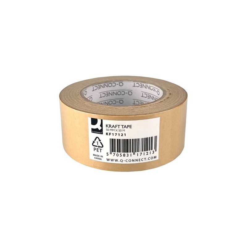 Nastro da imballaggio Q-Connect in carta Kraft 50 mm x 50 m 130 µm non scrivibile KF17121