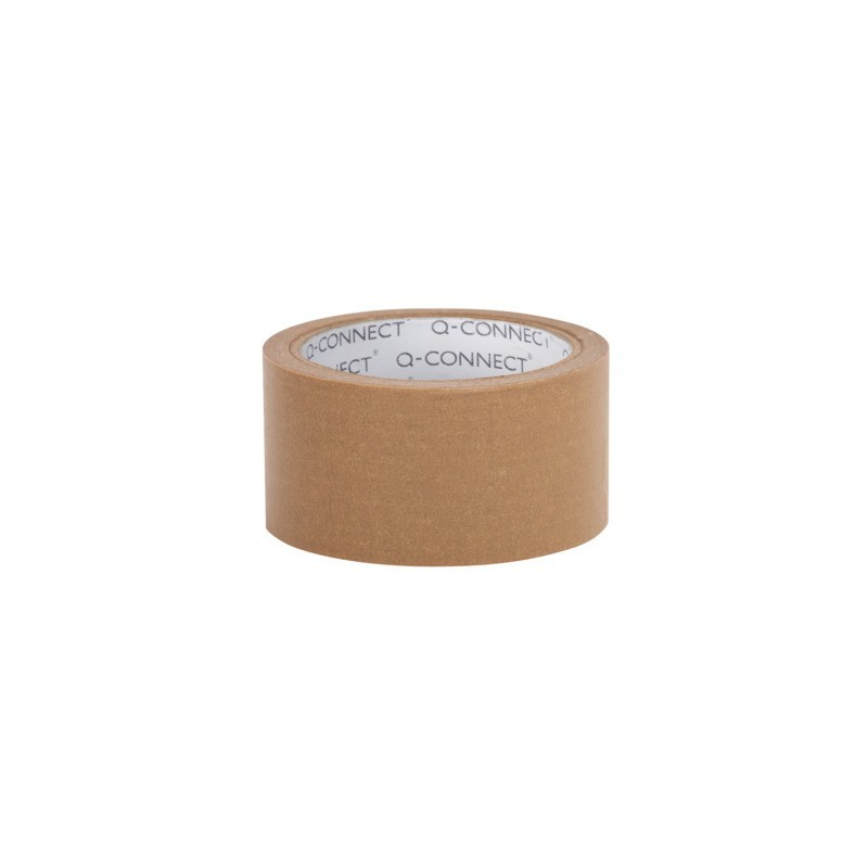 Nastro da imballaggio Q-Connect in carta Kraft 50 mm x 50 m 130 µm - conf. 6 rotoli - scrivibile - KF17145