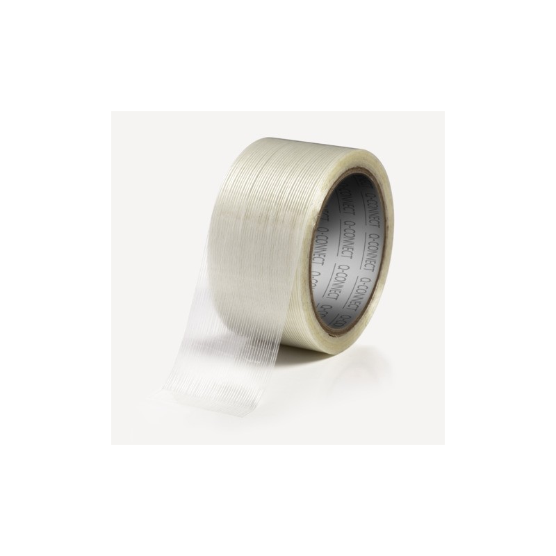 Nastro da imballaggio rinforzato Q-Connect trasparente in PVC 50 mm x 50 m trasparente - KF18096