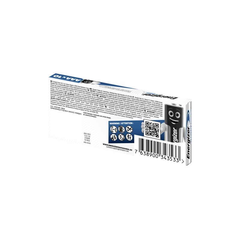 Batterie al litio Energizer Ultimate Lithium AAA - conf. 10 pz - E301535900