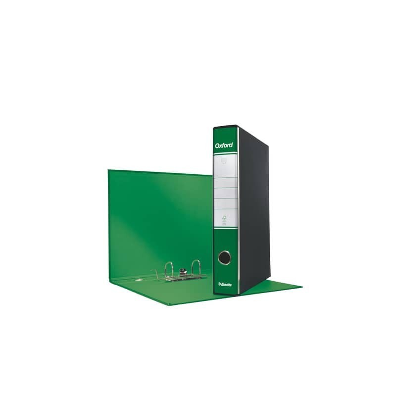 Registratore con custodia Esselte G84 Oxford protocollo 29,5x35cm - dorso 5 cm verde - 390784180 (Conf.8)