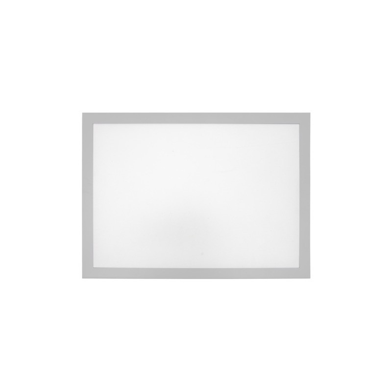 Tasche magnetiche A4 in PVC Q-Connect con cornice - argento - conf. 2 pz - KF11514