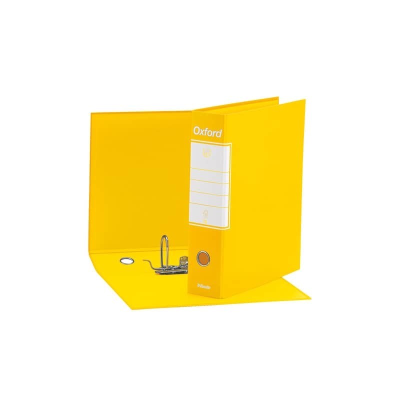 Registratore con custodia Esselte G85 Oxford protocollo 29,5x35 cm - dorso 8 cm giallo - 390785090 (Conf.6)