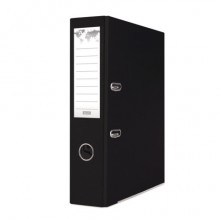 Registratore a leva senza custodia Binder BASIC-S in PP A4 - dorso 8 cm - nero - 21024221-05