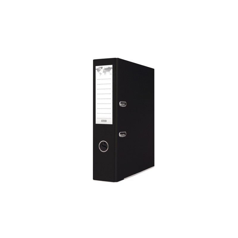 Registratore a leva senza custodia Binder BASIC-S in PP A4 - dorso 8 cm - nero - 21024221-05
