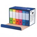 Registratori con custodia Esselte Oxford Box G85 protocollo 54,5x36,5 cm - dorso 8 cm assortiti conf. da 6 - 390785112