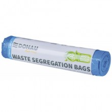 Sacchi immondizia per raccolta differenziata carta Donau Home 120 L 110x70 cm - 35 µm blu - rotolo 10 pz