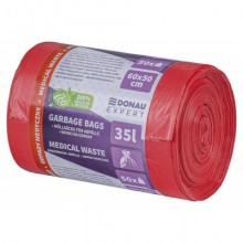 Sacchi immondizia per rifiuti sanitari Donau Expert 35 L 60x50 cm - 20 µm rosso - rotolo 50 pz - 22387713-04