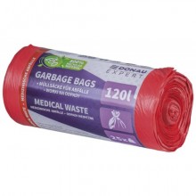 Sacchi immondizia per rifiuti sanitari Donau Expert 120 L 110x69 cm - 25 µm rosso - rotolo 25 pz - 22387736-04