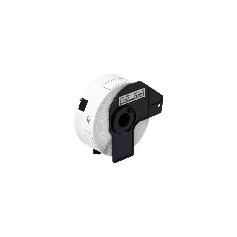 Nastro Q-Connect compatibile Brother DK-11201 per indirizzi carta bianca 29x90 mm - rotolo 400 et. - KF18800