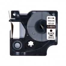 Nastro Q-Connect compatibile Brother MK-221 - 9 mm x 8 m - nero/bianco - KF18863