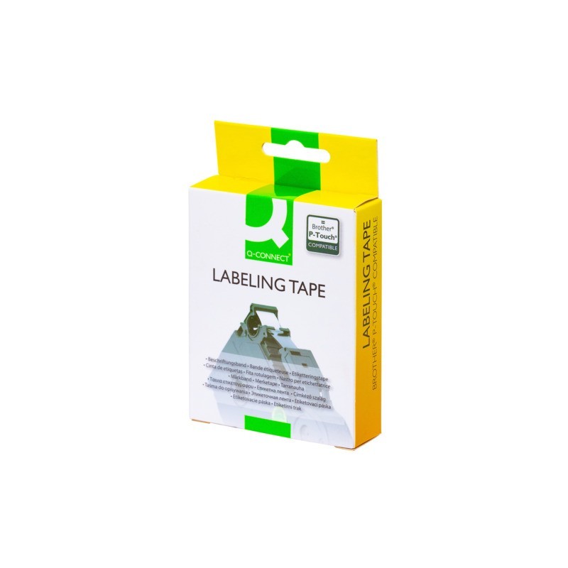 Nastro Q-Connect compatibile Brother MK-231 - 12 mm x 8 m nero/bianco - KF18872